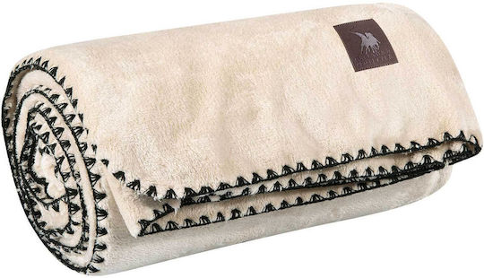 Greenwich Polo Club 4438 Fleece Sofa Blanket 130x170cm Beige
