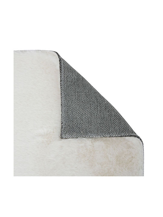 A-s Couka Anti-slip Rug Rectangular Furry White