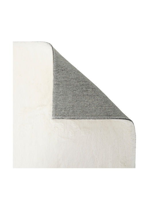 A-s Couka Anti-slip Rug Rectangular Furry White