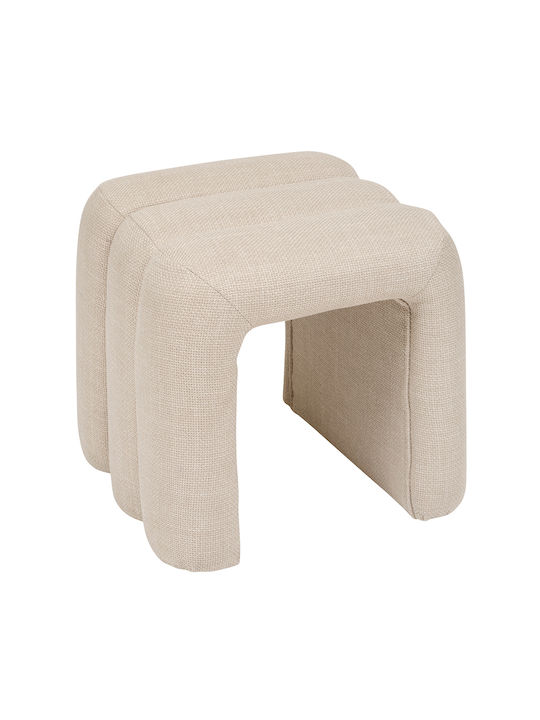 Stool For Living Room Upholstered with Leatherette A-s Sisco Klay 43x42x44cm