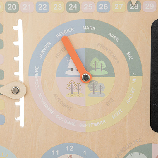 Educational Time Learning Game made of Wood