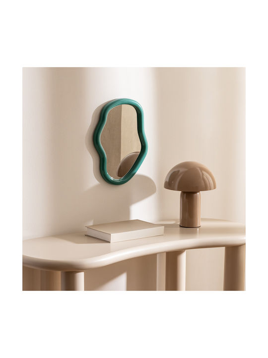 Reza Wall Mirror with Green Plastic Frame 33x25cm 1pcs