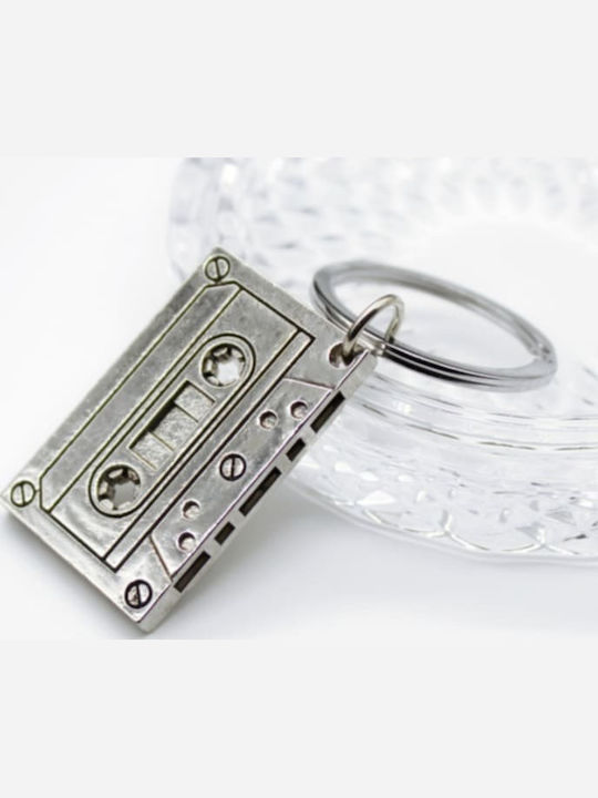 Μπρελόκ Κασέτα Μουσικής Κασετοφωνο Ασημι Keychain Music Cassette Tape Player Silver Molfs Μπρελόκ Κασέτα Μουσικής Κασετοφωνο Ασημι Keychain Music Cassette Tape Player Silver Molfs