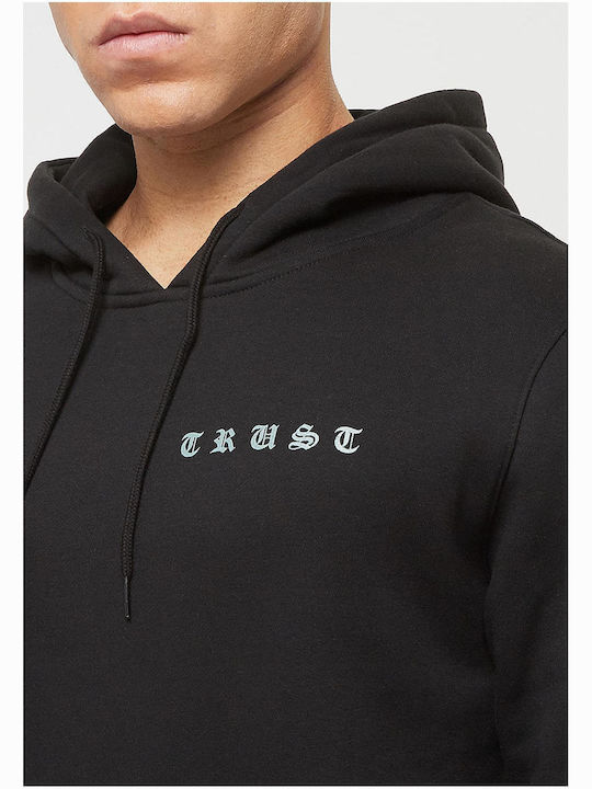 Damen Sweatshirt Kapuzen Black