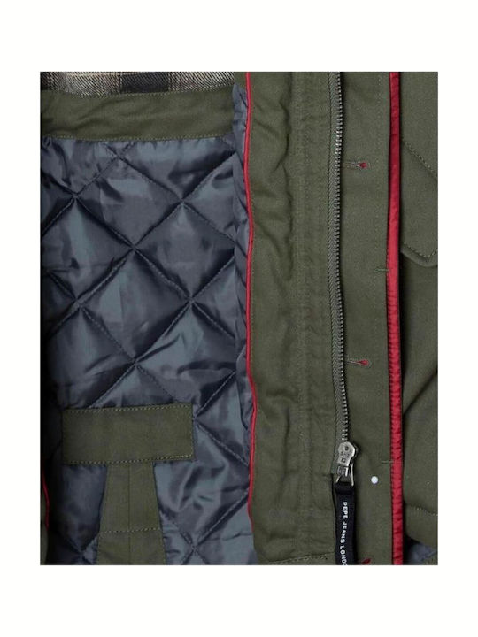 Kinder Parka mit Kapuze Green