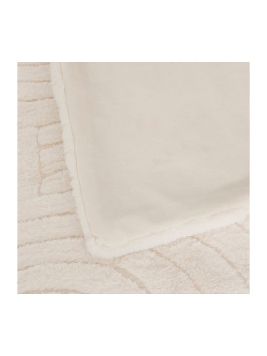 A-s Arka Ριχτάρι Πολυθρόνας Γούνινο 120x160εκ. Ivory