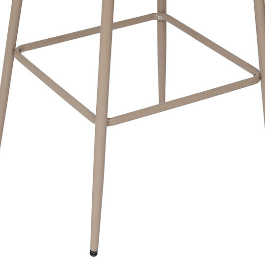Fabric Outdoor Bar Stool Beige 43x52.5x108.5cm