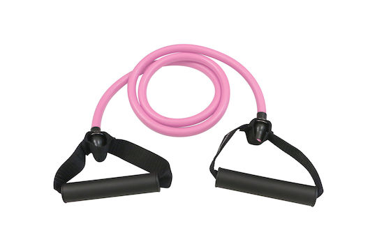 MegaFitness Widerstandsbänder Gymtube Licht mit Griffen Rosa 1.2m