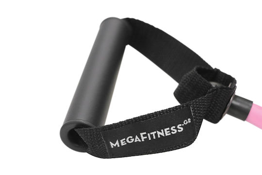 MegaFitness Widerstandsbänder Gymtube Licht mit Griffen Rosa 1.2m