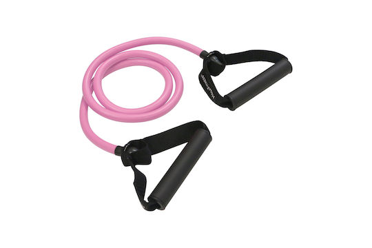 MegaFitness Widerstandsbänder Gymtube Licht mit Griffen Rosa 1.2m