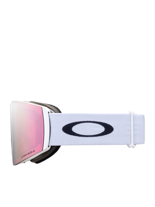 Oakley Fall Line L Ски & Сноуборд Маска Детска Бял с Леща в Цвят Розов
