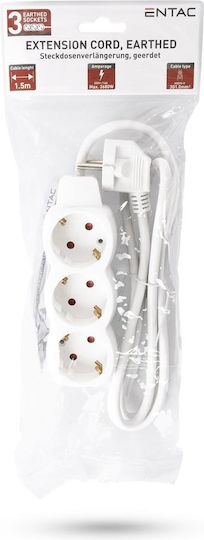 Entac Power Strip 3 Positions with Cable 1.5m