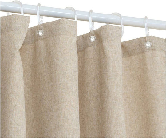 5Five Shower Curtain 180x180cm Beige 211433 5Five Shower Curtain 180x180cm Beige 211433