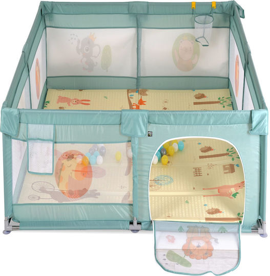 Moni Gamezone Playpen with Mattress Green 120x120cm