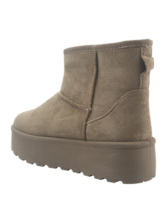 Stiefeletten Damen Khaki