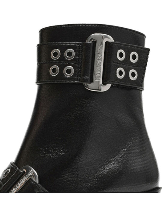 Splurge Leder Stiefeletten Damen Schwarz