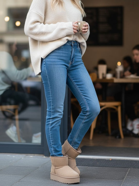 Stiefeletten Damen Khaki