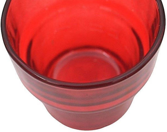 Καντήλι Γυάλινο Κόκκινο 6cm 3ek12