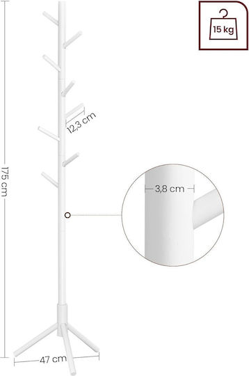 Eingangsmöbel mit Garderobe White 47x3.8x175cm