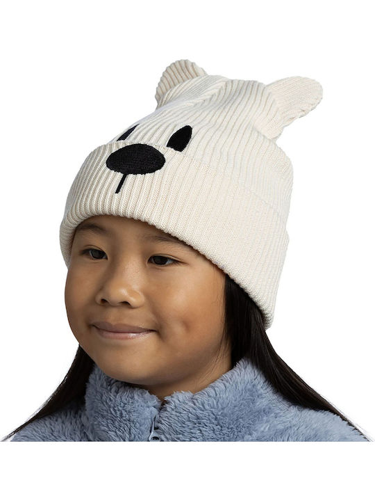 Kids Beanie Knitted Beige