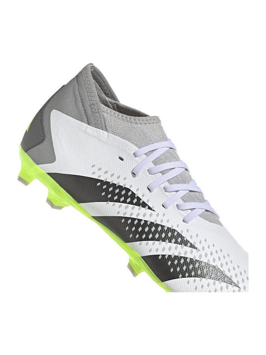 adidas Predator Accuracy.3 Pantofi de Fotbal cu crampoane Cloud White / Core Black / Lucid Lemon