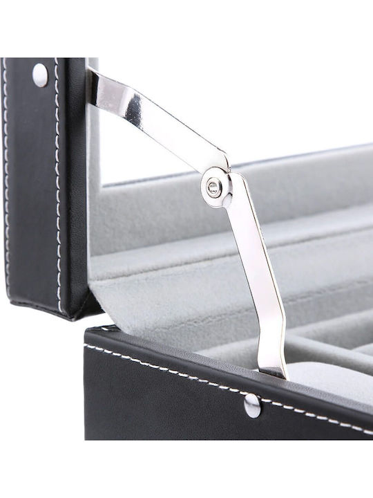 Songmics Storage Box 2 Levels 20 Watches Black Grey Jwb020