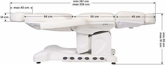ZCS Azzurro Beauty Salon Chair with Adjustable Height and Electric Lifting