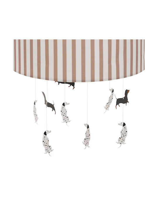 Kids Metallic Single Ceiling Light E27 Beige 40W 29x40cm