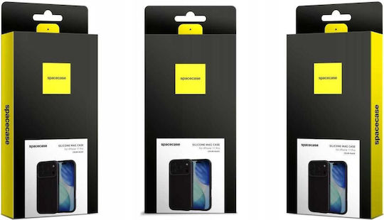 Spacecase Silicone Umschlag Rückseite Silikon Schwarz (iPhone 17 Pro)