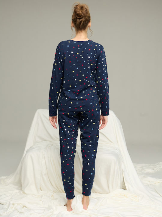 Sexen Set Pijamale pentru Femei Dark Blue Star