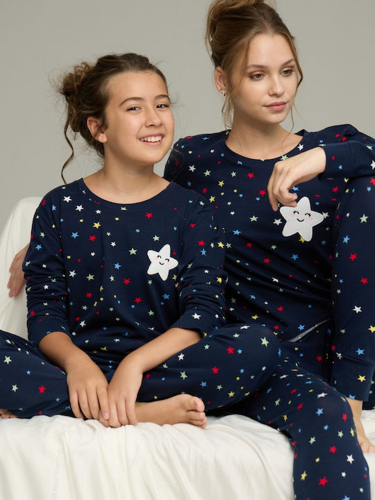 Sexen Set Pijamale pentru Femei Dark Blue Star