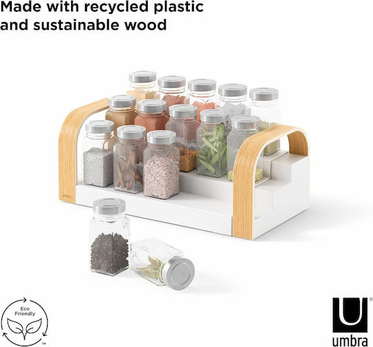 Umbra Plastic Tabletop Spice Rack Organizer Beige
