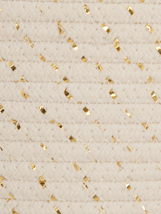 Storage Basket Fabric Gold 3pcs