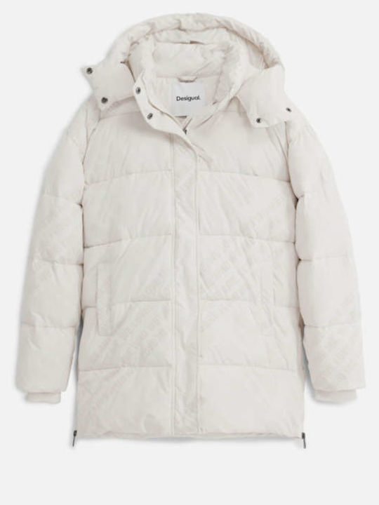 Jachetă de femei Puffer Alb