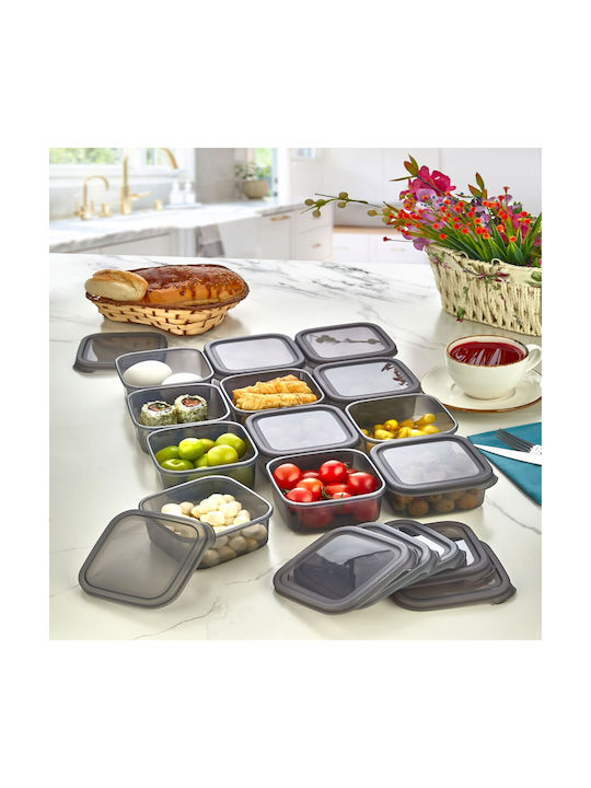 Femmit Set 12 Food Spice Storage Jars 400 ml with Airtight Lid Plastic BPA Free