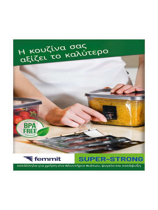 Femmit Set 12 Food Spice Storage Jars 400 ml with Airtight Lid Plastic BPA Free