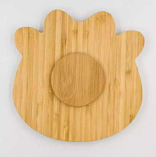 Pandaboo Παιδικό Πιάτο Φαγητού από Bamboo Πορτοκαλί