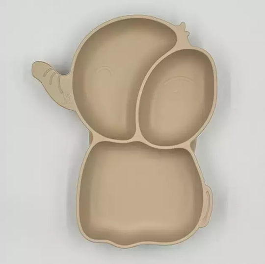 Pandaboo Baby Food Plate made of Silicone Yellow