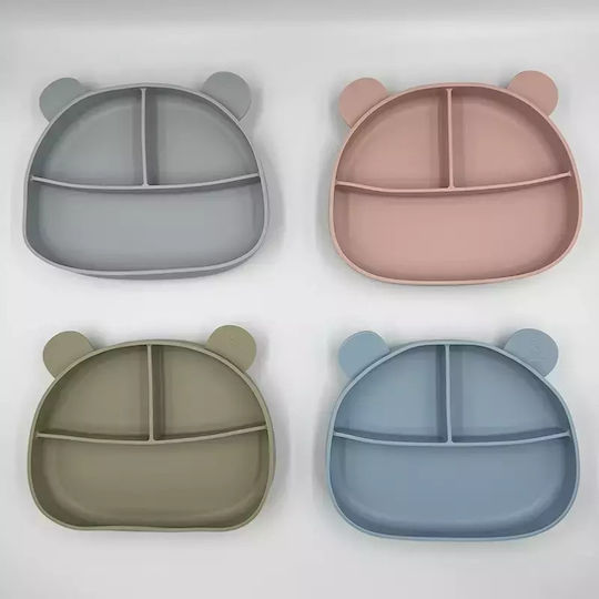 Pandaboo Kinderteller aus Silikon Gray