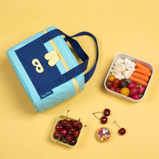 Super Petit School Insulated Snack Bag Light Blue 16.5x15x20cm