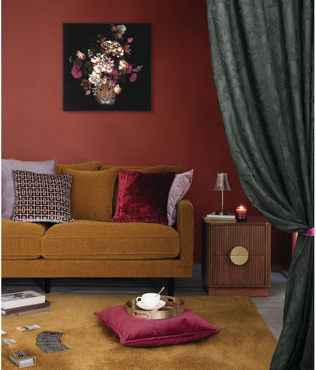 Atmosphera Bellissima Sofa Cushion Velvet Brown 40x40cm