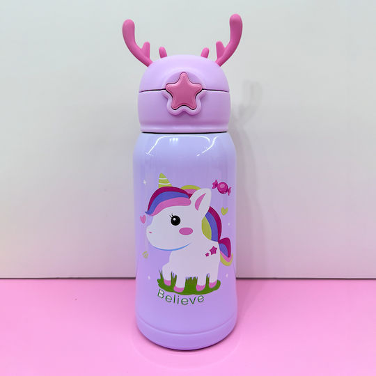 Pandaboo Παιδικό Παγούρι Θερμός με Καλαμάκι 500ml