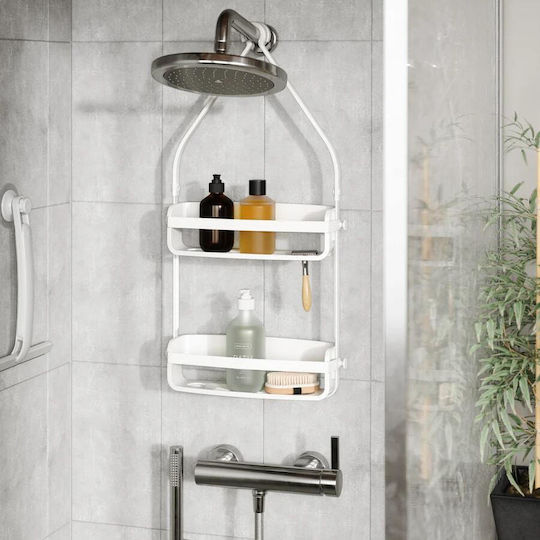 Umbra Flex Wall Mounted Bathroom Shelf Plastic 33x10x66cm White