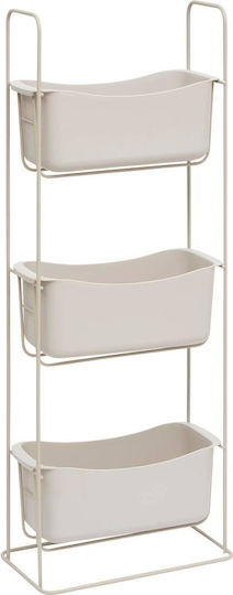 5Five Rafturi de baie Raft Baie Metal cu 3 Rafturi 28.9x16x289cm Bej
