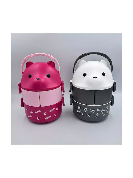 Pandaboo Plastic Lunch Box Gray