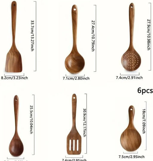 Wooden Cooking Utensil Set 10pcs