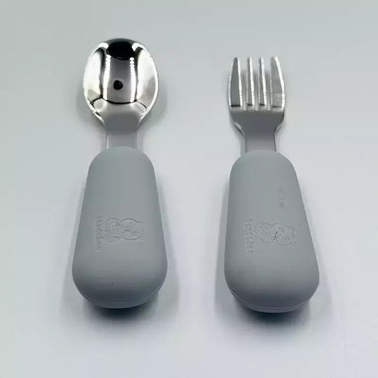 Pandaboo Baby Cutlery Set Blue 2pcs