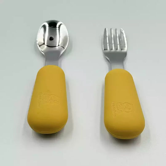 Pandaboo Baby Cutlery Set Blue 2pcs
