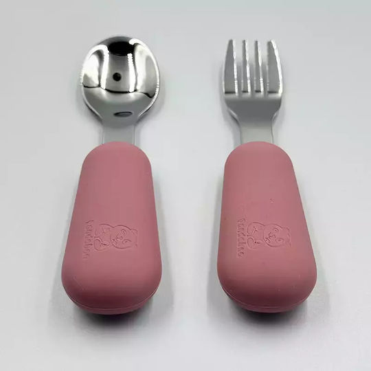 Pandaboo Baby Cutlery Set Gray 2pcs