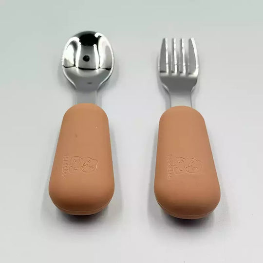 Pandaboo Baby Cutlery Set Yellow 2pcs